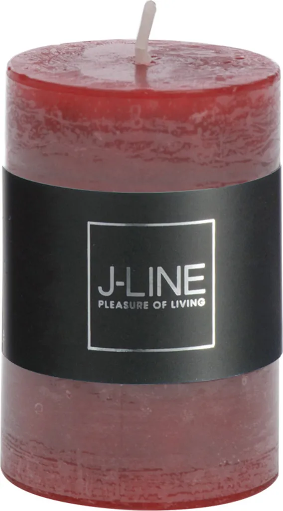 Bougie Pilier Bordeaux J-Line - Pack de 18 Petites Bougies Déco