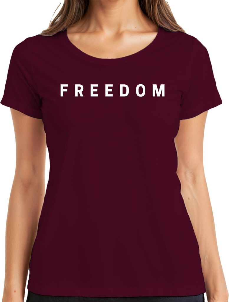 Freedom Charlie Kirk RIP Konservativ Republikaner Turning Point Damen T-Shirt, Burgundy, L