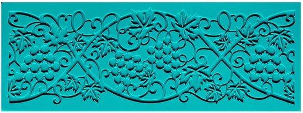 Silikon-Herzform in 2 mm Höhe | mit Kantenmotiv | ideal für das Erstellen von Kanten | Fondant-Formwerkzeug (Motiv 19 | 18,7 cm x 6,9 cm)