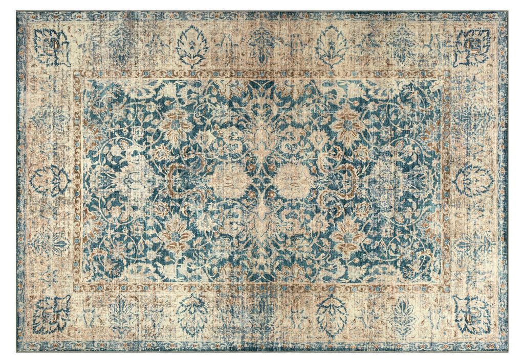 Floornovo Kurzflorteppich waschbar - 230 cm x 160 cm - Abendruh - besonders weicher Teppich Beige für Wohnzimmer, Kinderzimmer und Schlafzimmer