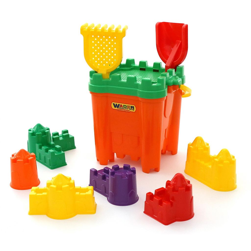 WADER Eimergarnitur Burg 4-tlg Kinder Sandspielzeug Spielzeug Strandspielzeug 