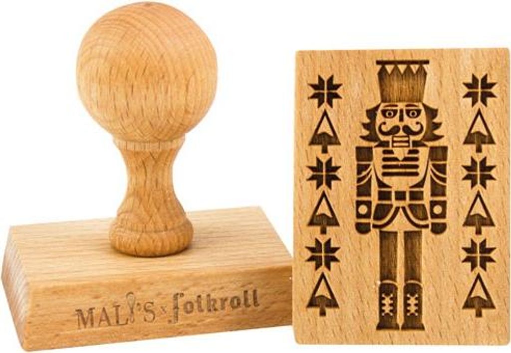 Holz-Quetschblock Rechteck - Nussknacker-Motiv - Patisse