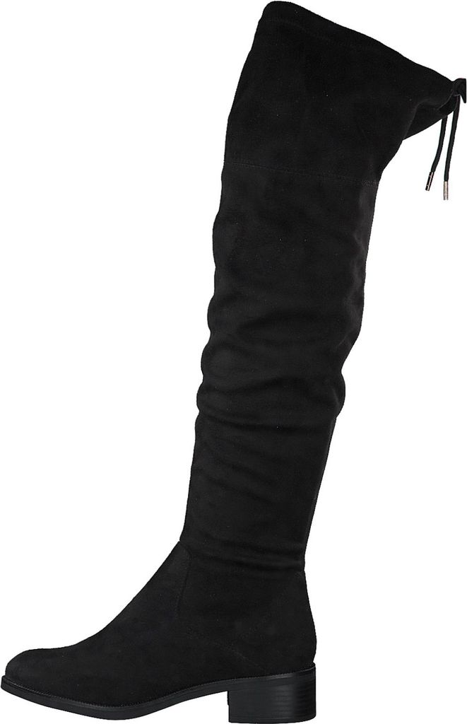 s.Oliver Damen Stiefel Overknee Boot Stretchschaft Blockabsatz 5-25501-43, Größe:37 EU, Farbe:Schwarz