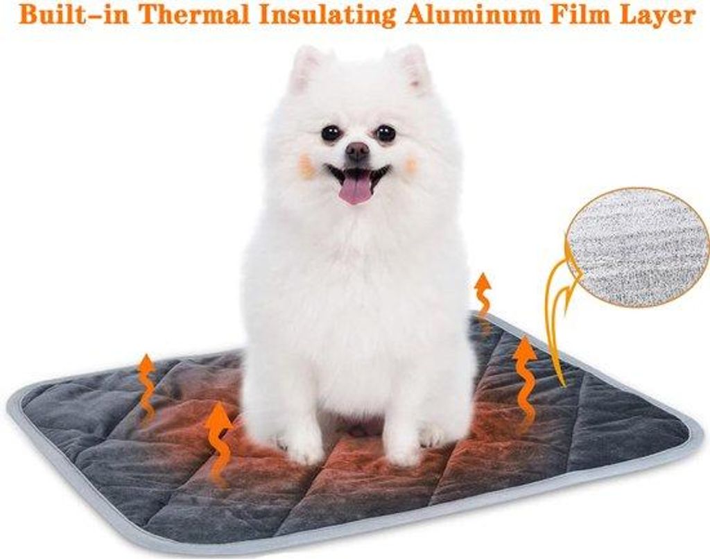 Wärmende Hunde- und Katzenmat, superwärme, waschbar, antislip, 48*70cm, für kleine und mittelgroße Haustiere.