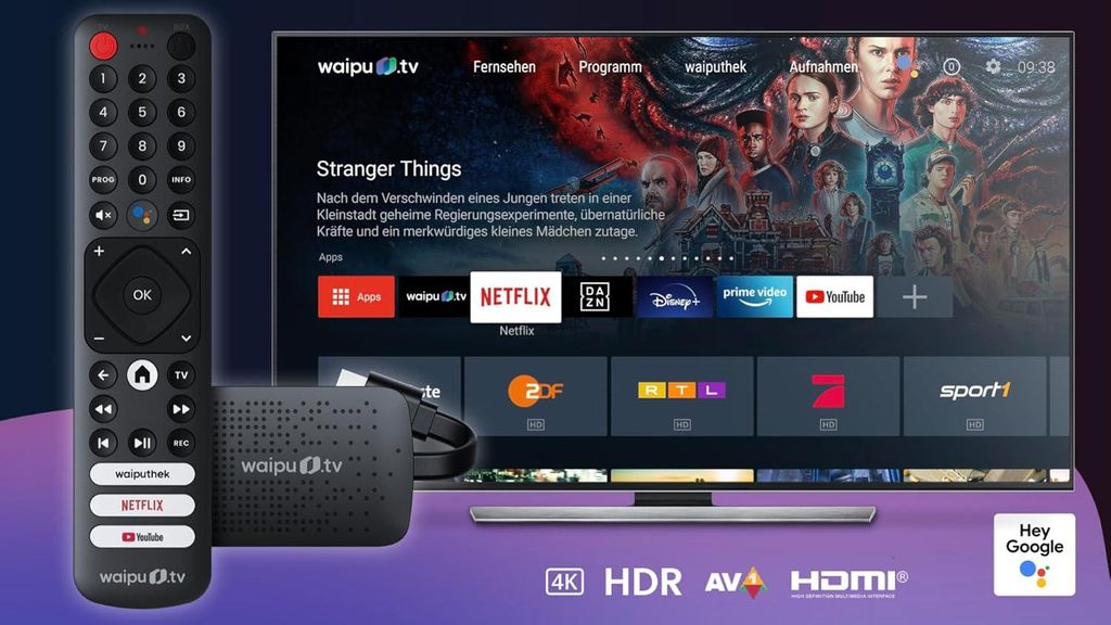 waipu. TV 4K Stick 12 mesi Perfect Plus | TV combinato | Televisione via Wi-Fi | Telecomando con tasti di scelta rapida (con tasti di controllo TV) | HDMI | 4K | HDR waipu. TV 4K Stick 12 mesi Perfect Plus | TV combinato | Televisione via Wi-Fi | Telecomando con tasti di scelta rapida (con tasti di controllo TV) | HDMI | 4K | HDR