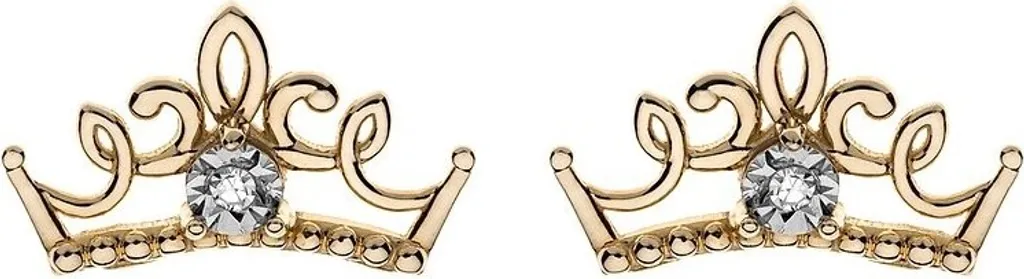 Boucles d'oreilles Princess avec cristaux sertis et griffes d'argent