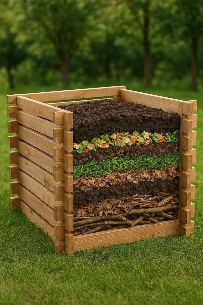 Composteur de jardin 500L en bois - Réduisez vos déchets ménagers bio