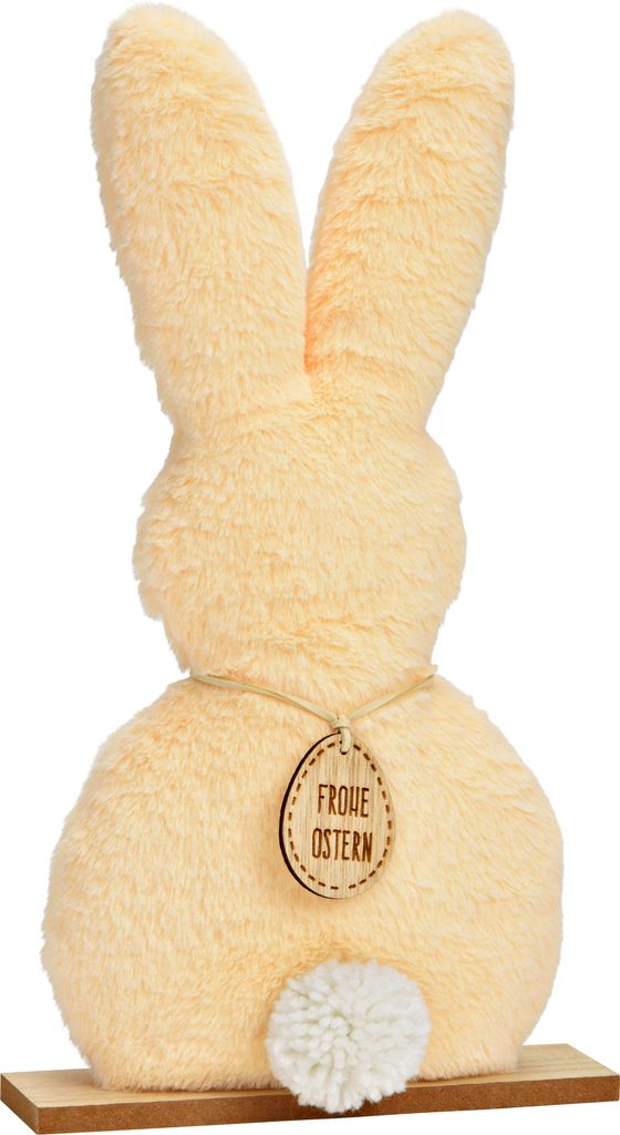 Oster Dekofigur Hase, in orange aus Plüsch als Frühjahresdeko