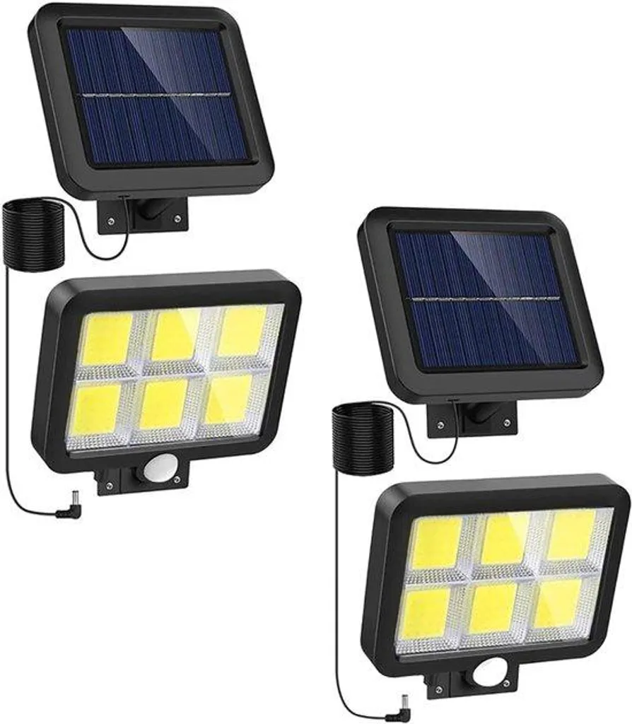 Lampe Solaire LED Extérieure avec Détecteur et Long Câble de 4 Mètres