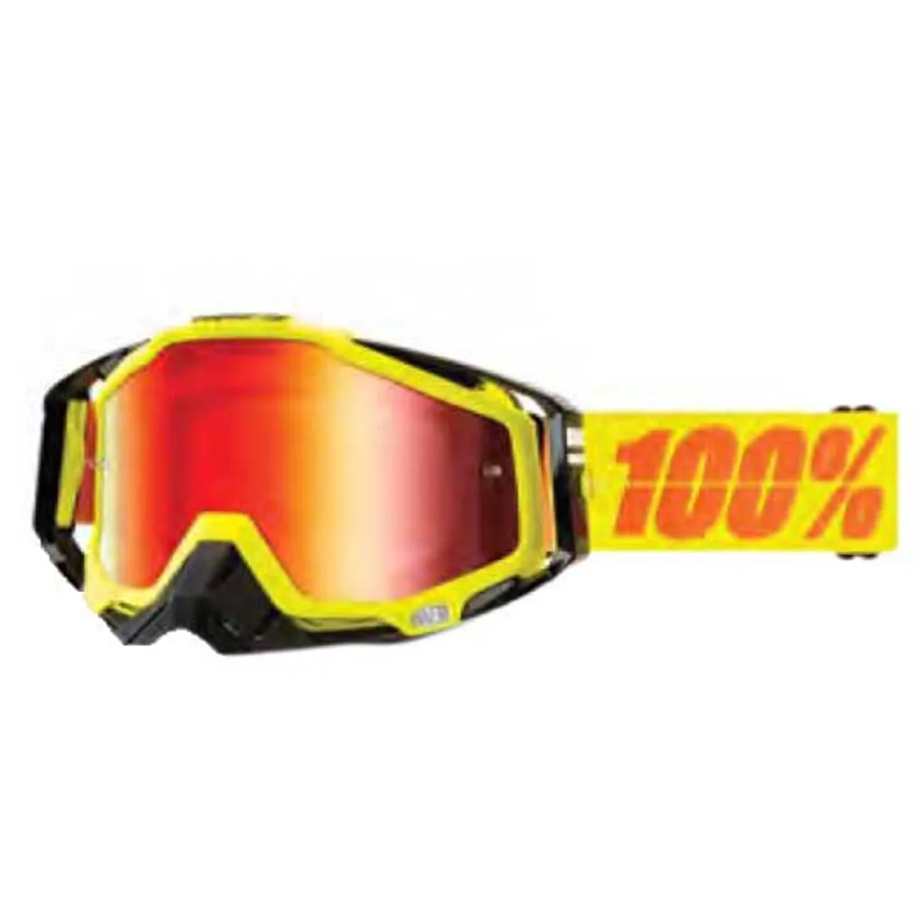 Masque de Cross 100% Racecraft Attack Yellow avec Écran Clear CAT0 - 2