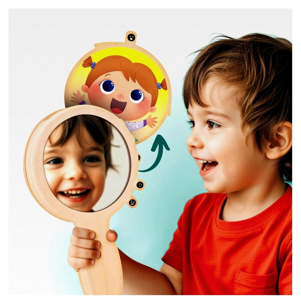 Lisciani Giochi Montessori Holz Spiegel der Emotionen