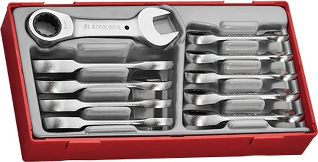 Teng Tools TT6010MRS Jeu de 10 clés mixtes à cliquet haute précision