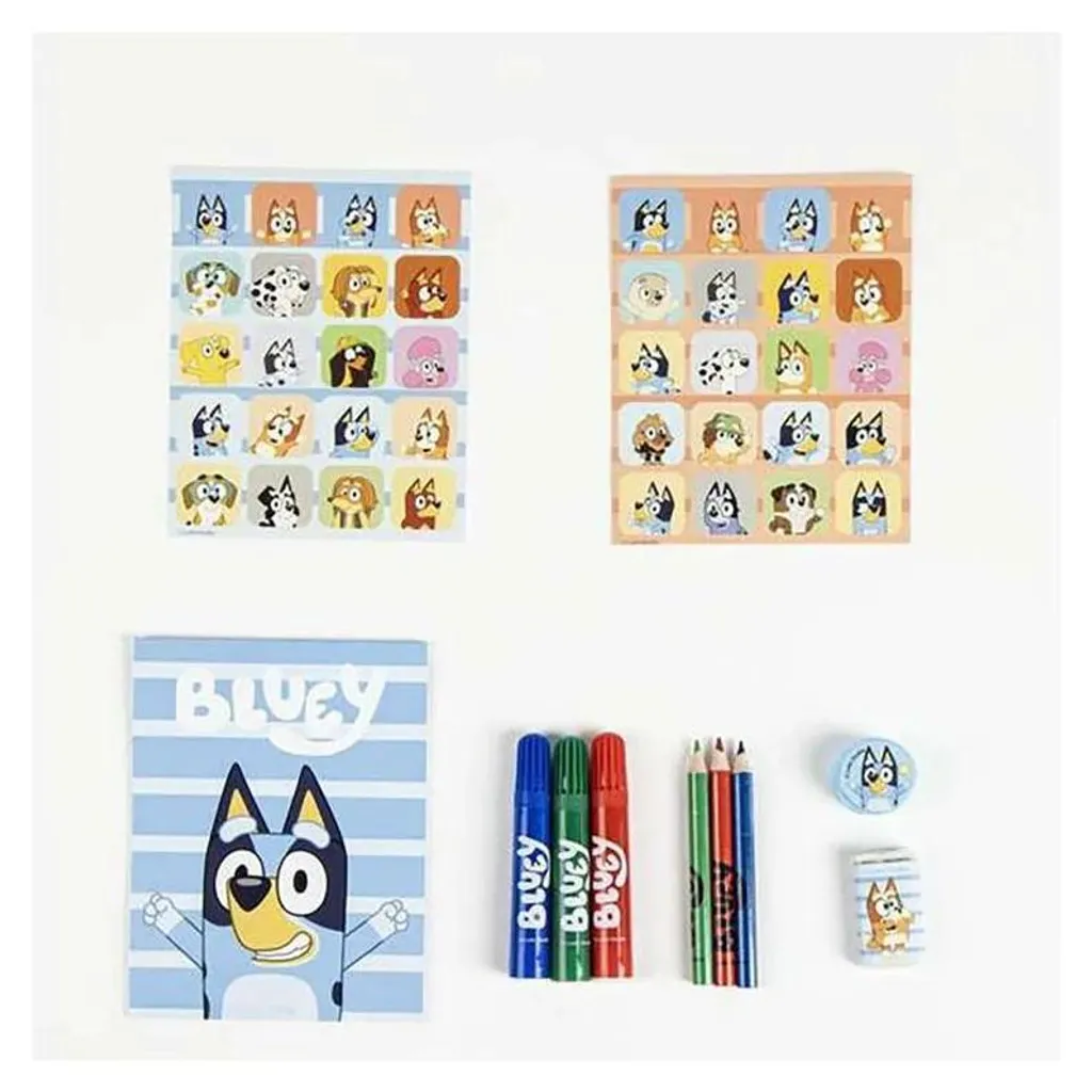 Bluey CreativeCase : Valise à dessin nomade à roulettes avec accessoires
