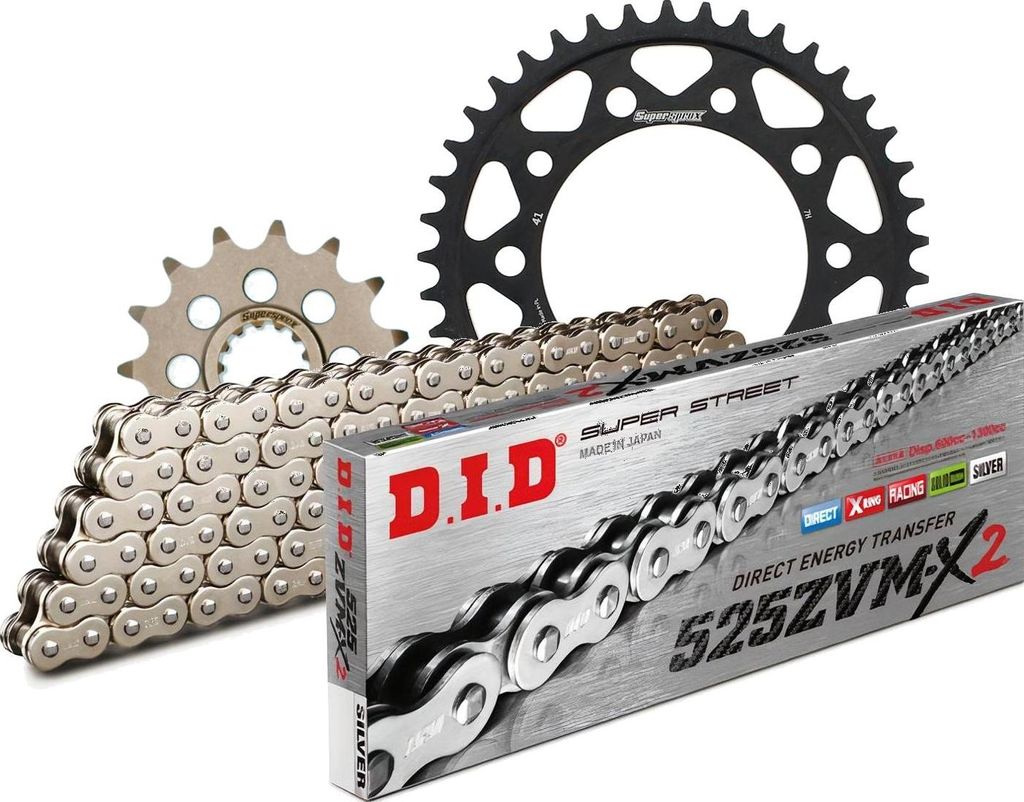 DID Kit Stahl Kompatibel mit Honda CBF500 04-08/CBF500 ABS 04-08 15-41-116 DID525ZVM-X2 (S&S) Endlos