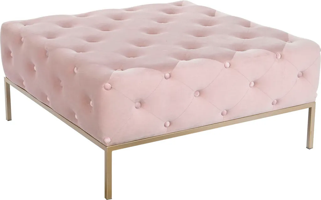 Tabouret DKD Home Decor Rose et Or en Métal de Dimensions 100x100x45 cm