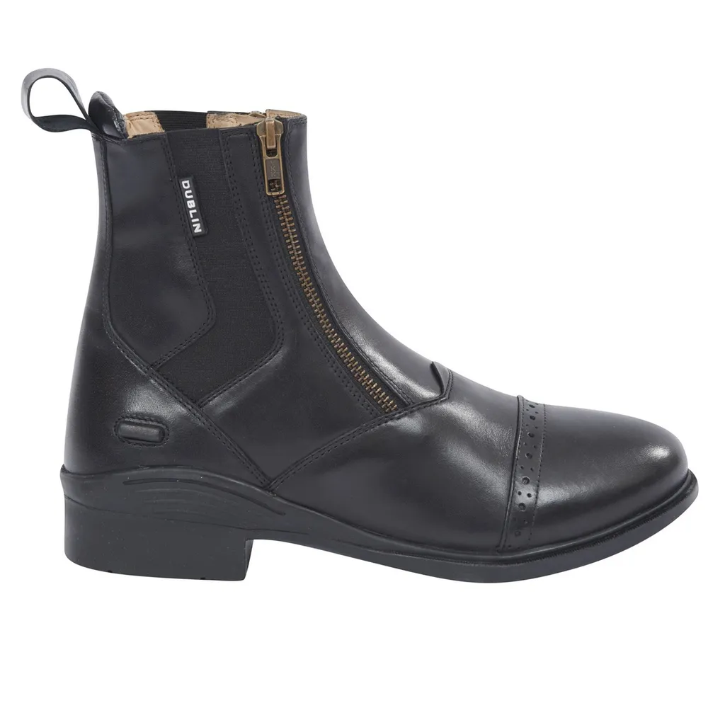 Bottes Paddock en Cuir Dublin Evolution Double Zip Noir pour Cavalier