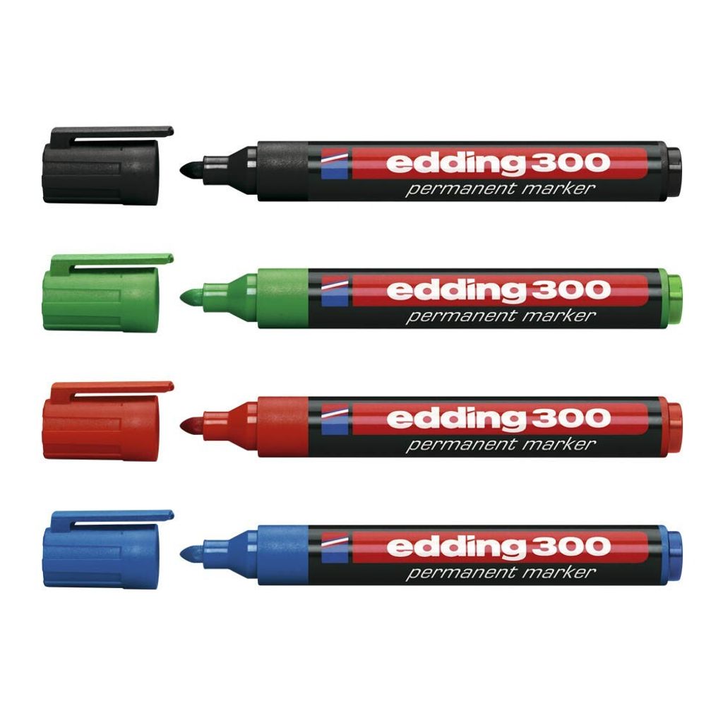 edding 300 pennarello permanente assortito (set di 4) Immagine del prodotto 