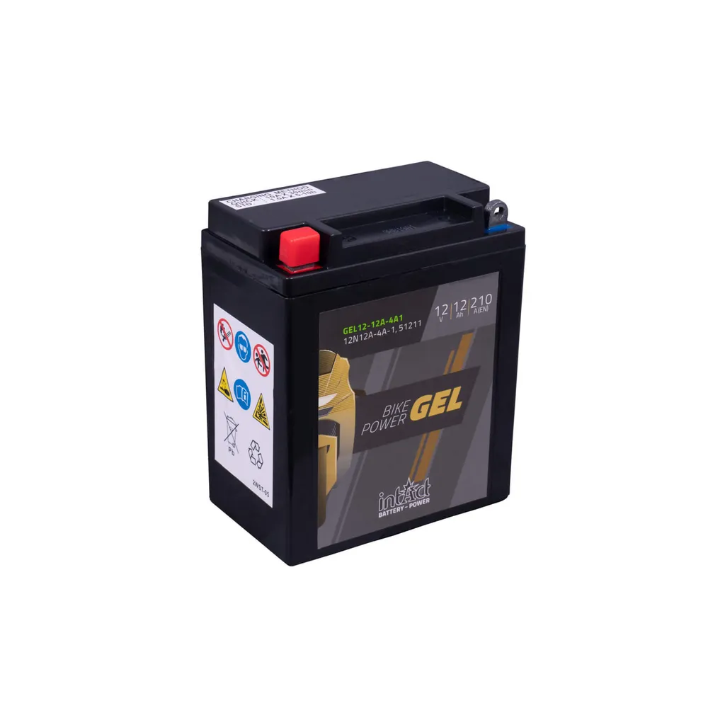 Batterie moto GEL 12N12A-4A-1 INTACT Bike Power étanche et sans entretien