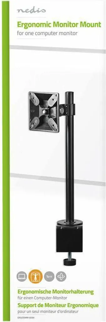 Support de moniteur réglable Nedis avec plateau ventilé pour écran LCD