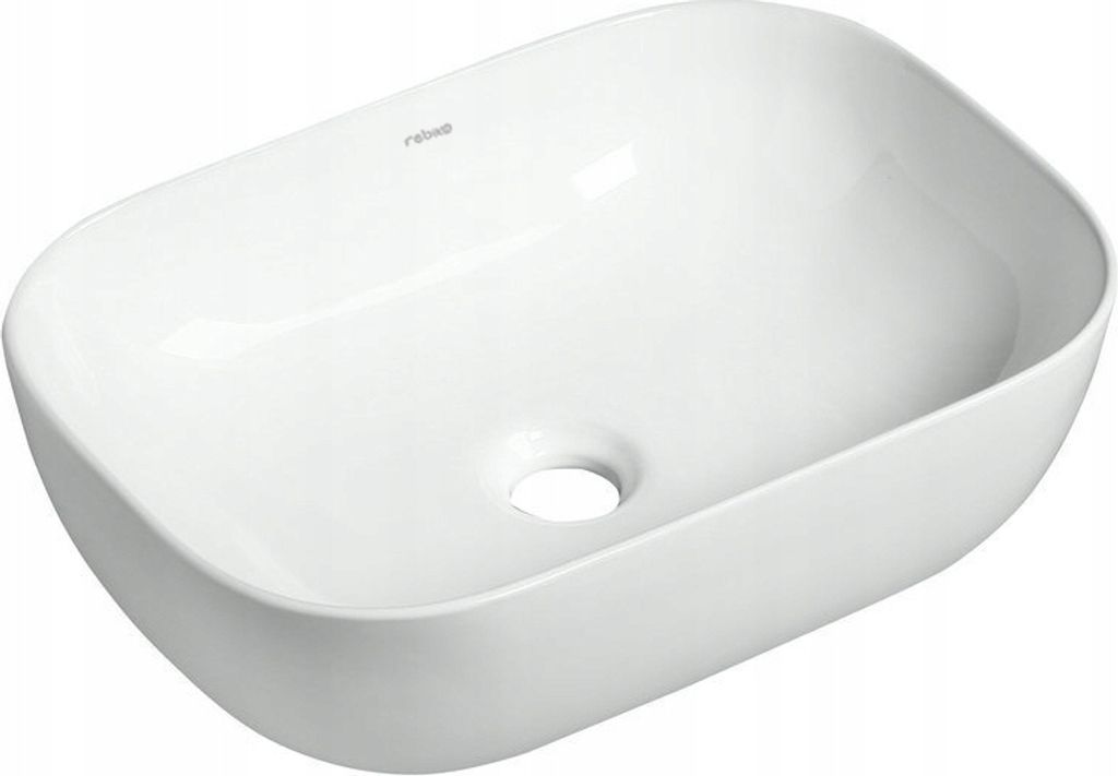 Umywalka Nablatowa Ceramiczna Stawiana Biała 46X33 Zdjęcie produktu 