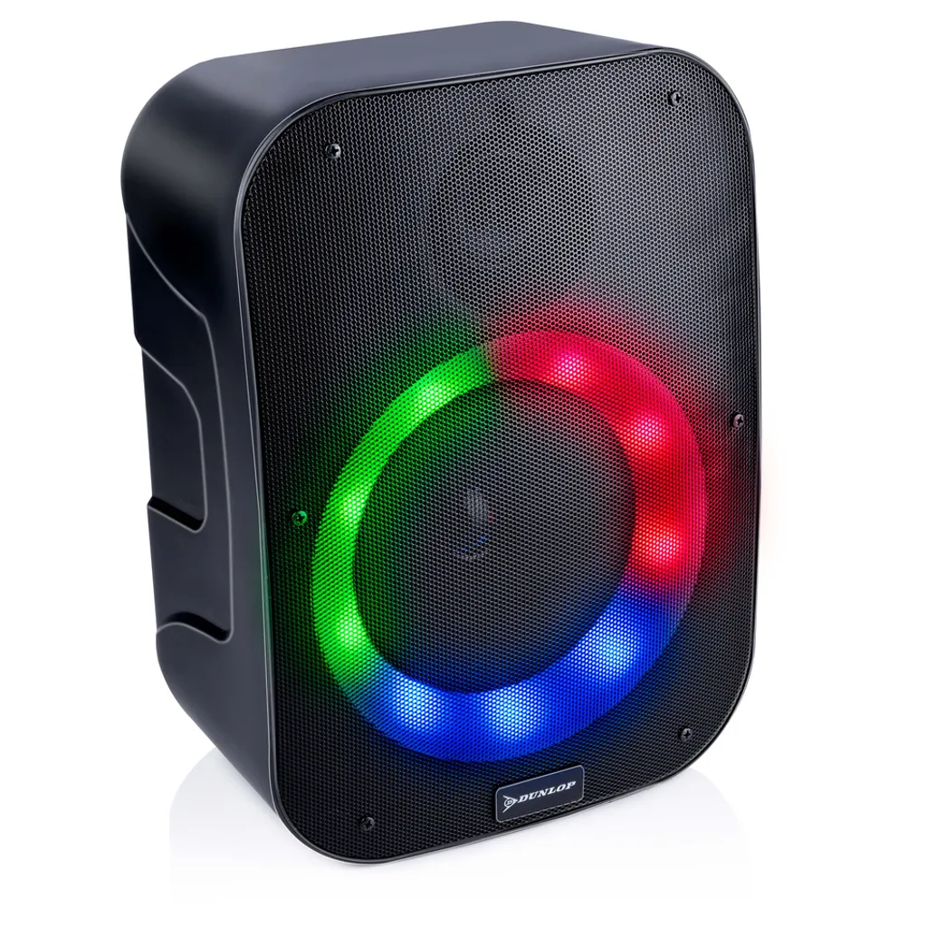 Altoparlante Dunlop Bluetooth con Luci - Idea Regalo 1200 mAh Nero