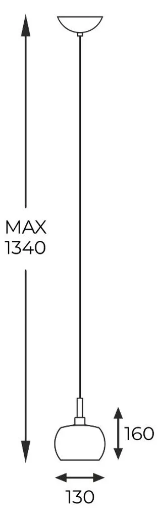 Plafonnier Design CRYSTAL 134 cm de Hauteur - Éclairage à 1 Point