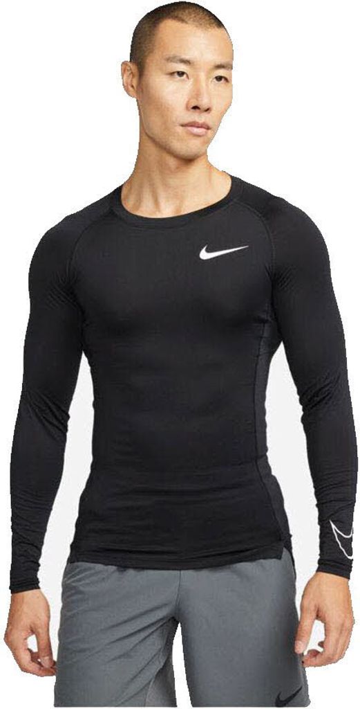NIKE M Np Df Tight Top Longsleeve schwarz L