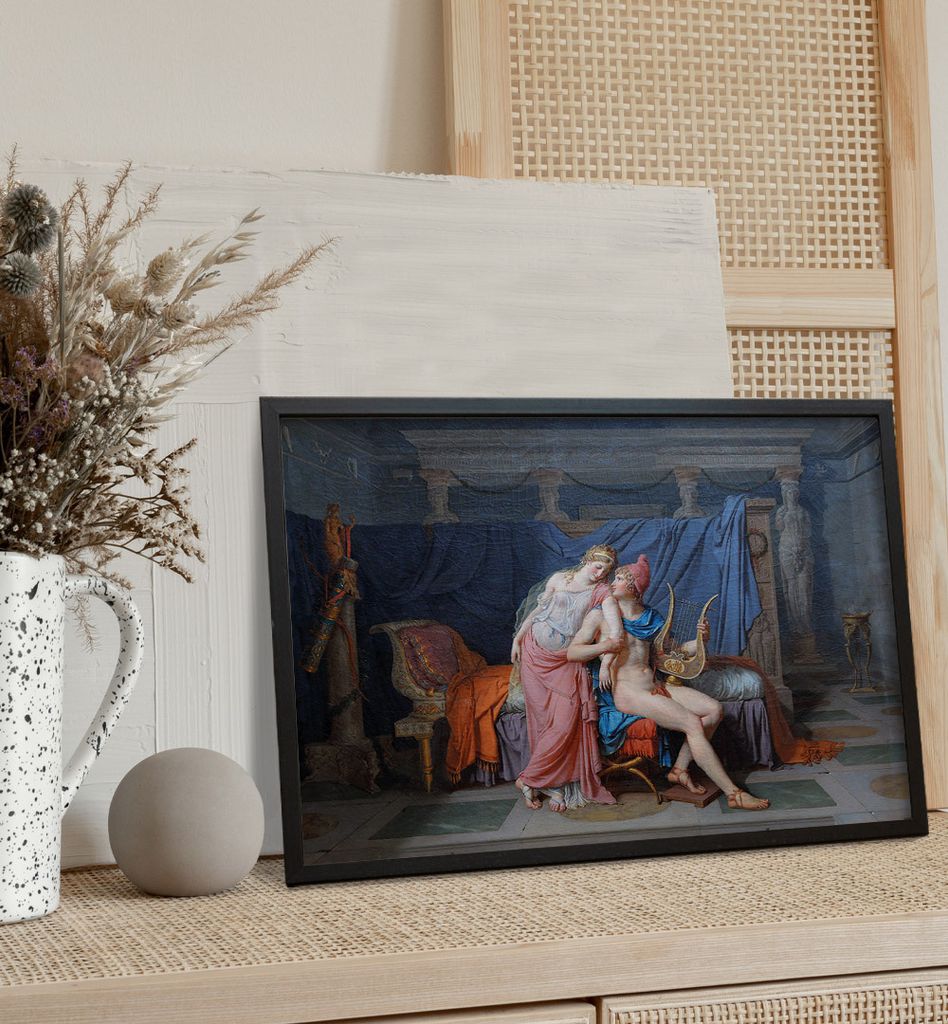 Poster Liebe von Paris, groesse_poster:30x40 cm, groesse_rahmen:birke Passepartout 40x50 cm