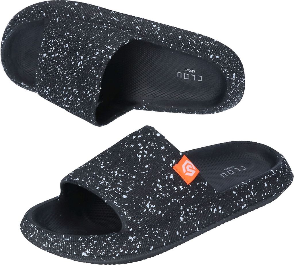 Antonio Damen Slipper Clou Dots GroBe 38 39 schwarz