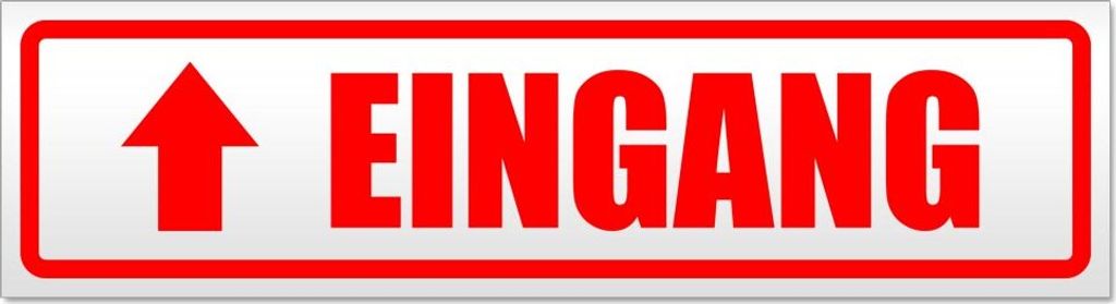 Eingang mit Pfeil Magnetschild Schild magnetisch
