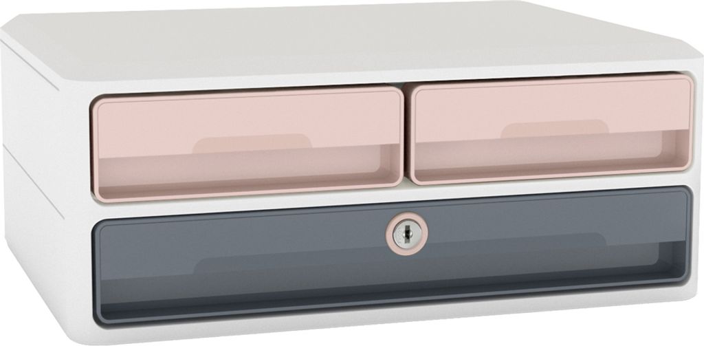 CEP Schubladenbox MoovUp SECURE mineral 3 Schübe puderrosa