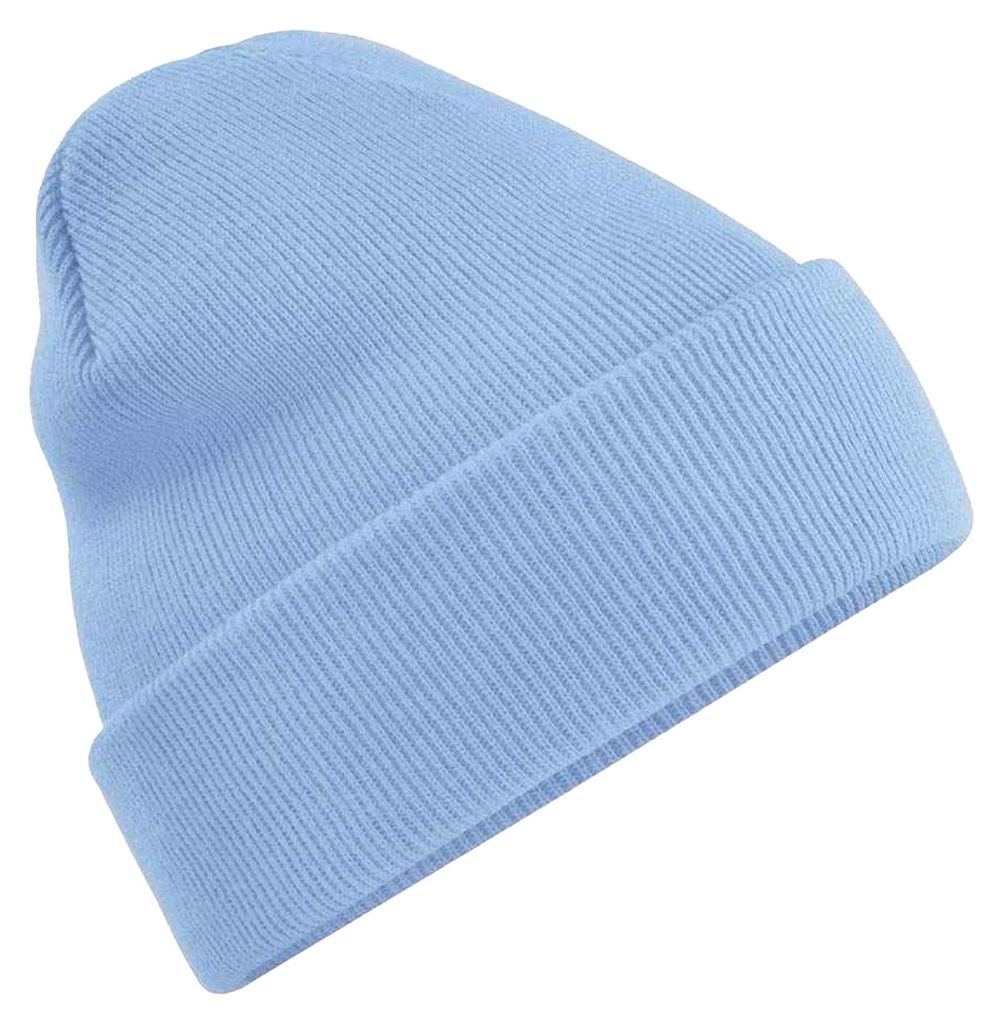 Beechfield Uni Strickmütze für Erwachsene FK1482 (Einheitsgröße) (Himmelblau)