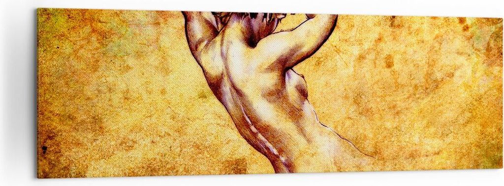 Bild auf Leinwand - Leinwandbild - Weibliches Modell Körper posiert - 160x50cm - Wand Bild - Wanddeko - Leinwanddruck - Bilder - Kunstdruck - Lein...