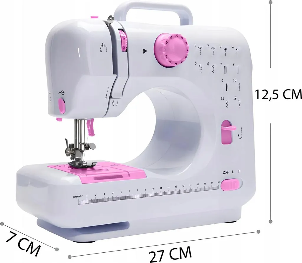 Machine à coudre de voyage portable avec pédale pour retouches et ourlets - 3