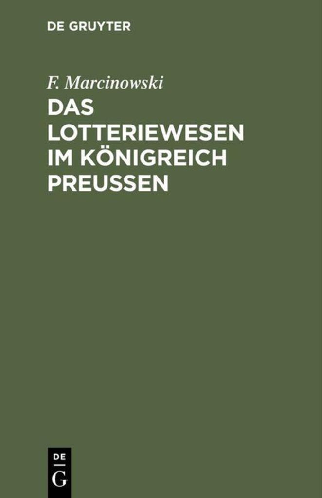 Das Lotteriewesen im Königreich Preußen