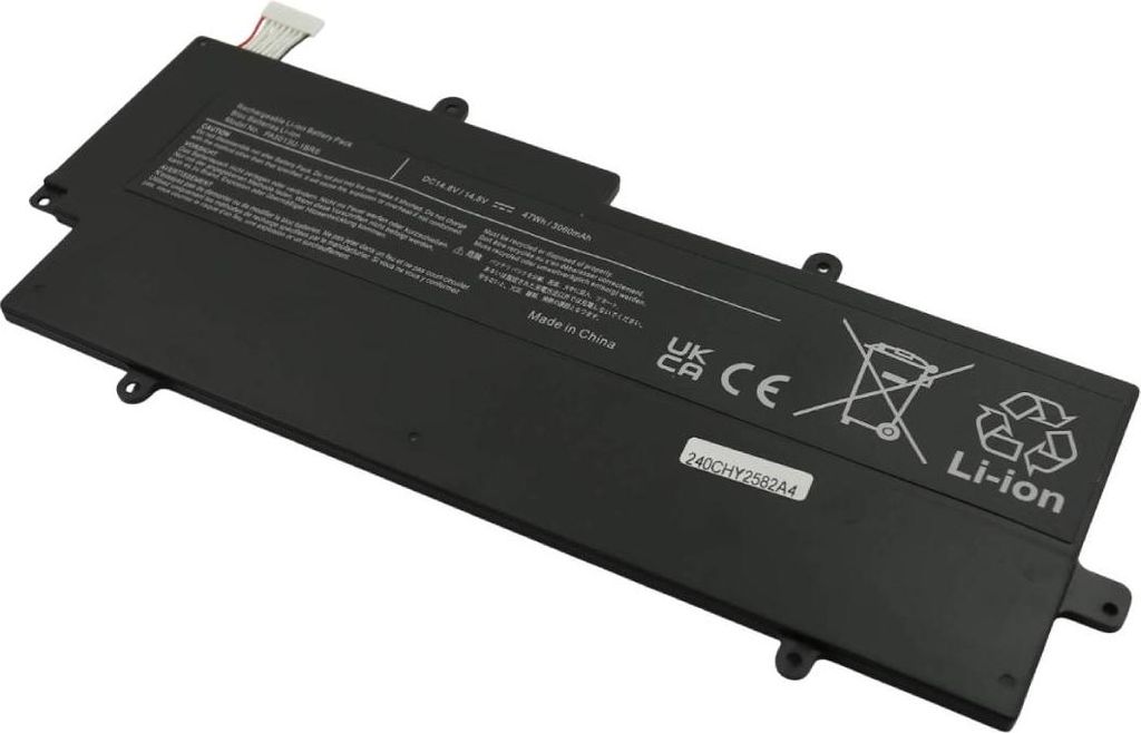 Avizar, Li-Polymer Akku 14.8V 3060mAh für Toshiba Portege Z830 Laptop, Schwarz
