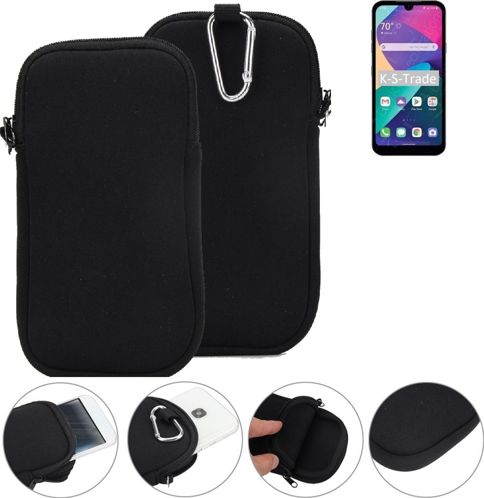 K-S-Trade Neopren-Hülle Handyhülle kompatibel mit LG Electronics Phoenix 5 Schutzhülle Neoprenhülle Sleeve Schutz-Hülle Gürtel Tasche Case