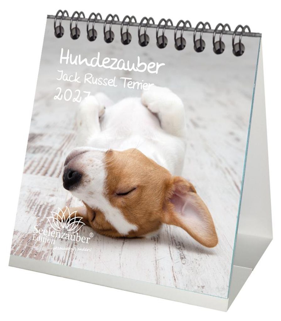 Hundezauber Jack Russel Terrier Tischkalender 10x10cm für 2027 Welpen und Hunde - Seelenzauber