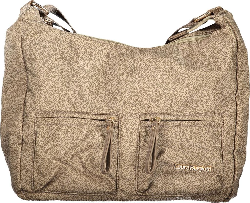 Edle Damenbeige Tasche mit praktischem Schultergurt und Innenfächern