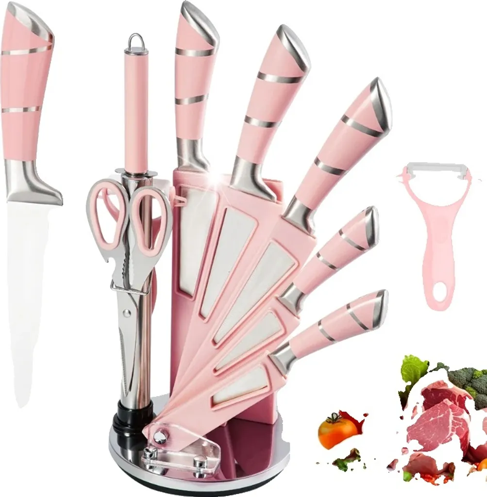 Set Coltelli Rosa Alta Lega - Offerta Imperdibile Acciaio Inossidabile