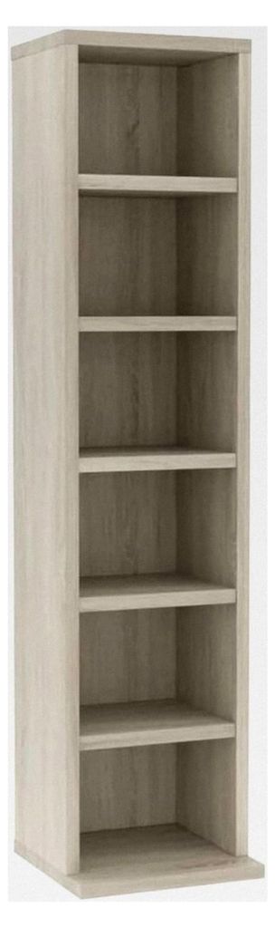 CD Regal Ständer Aufbewahrung Medienregal Bücherregal Büroregal Dekoregal Aktenregal Sonoma-Eiche 21x20x88 cm Holzwerkstoff