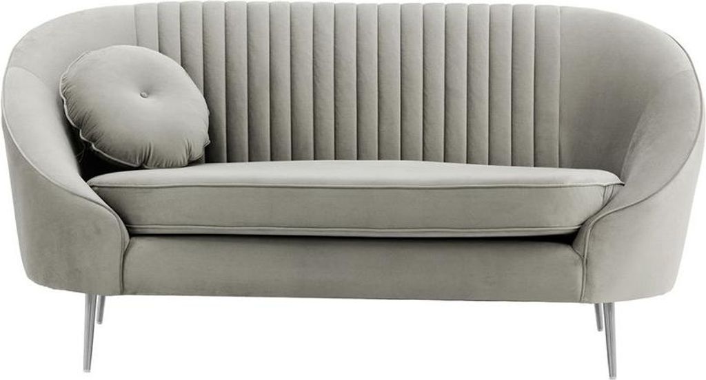 Zweisitzer-Sofa Kooper mit Ziernähten-Velluto 15-chrome metal