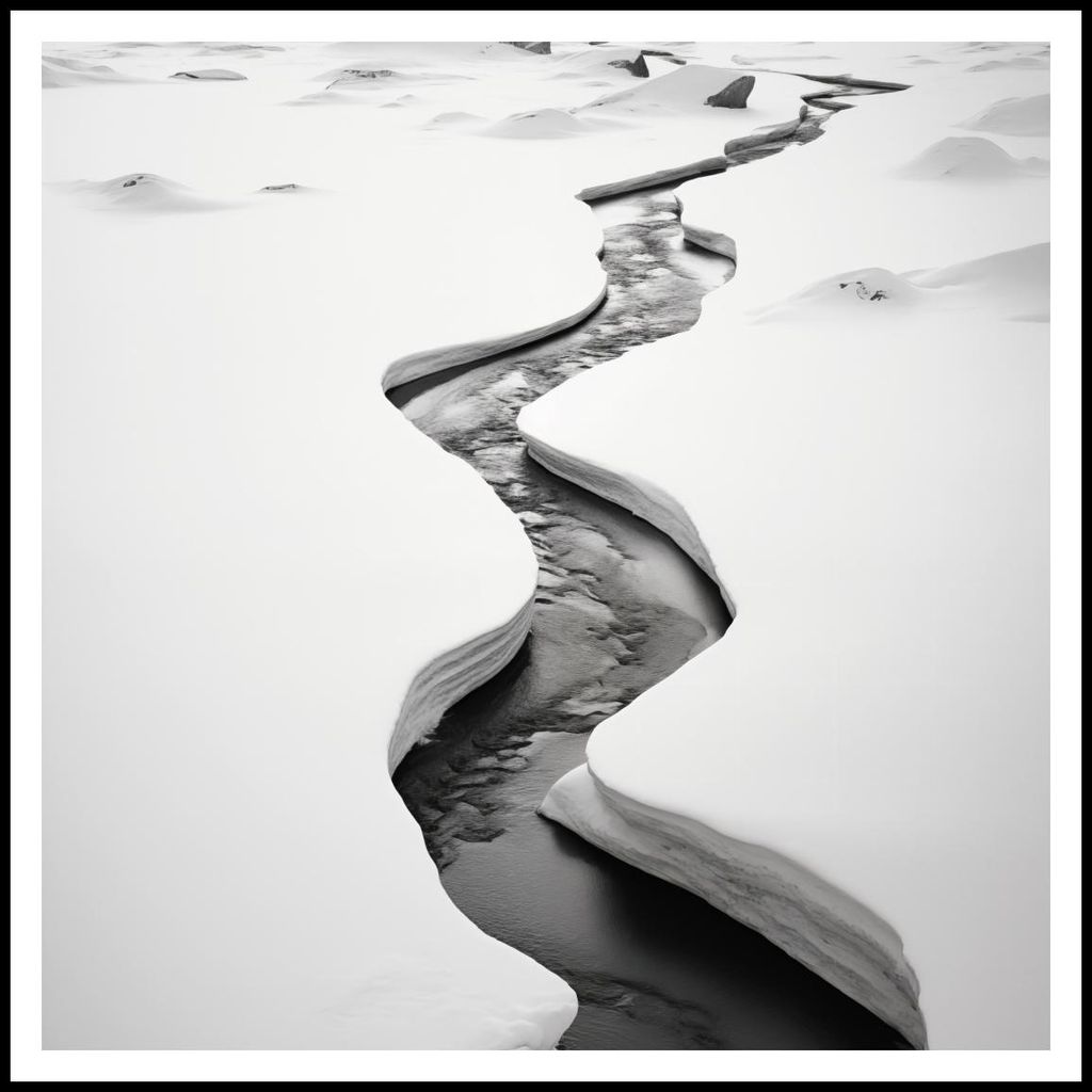 Plakat 100x100cm Frostspalten