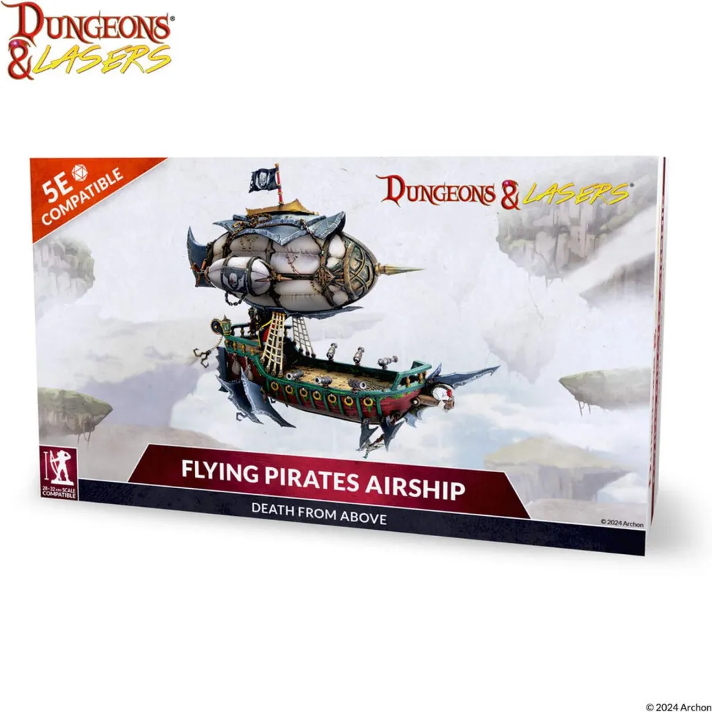 Donjons et Lasers DEUSLAIR Flying Pirates Airship Maquette Décor de Jeu