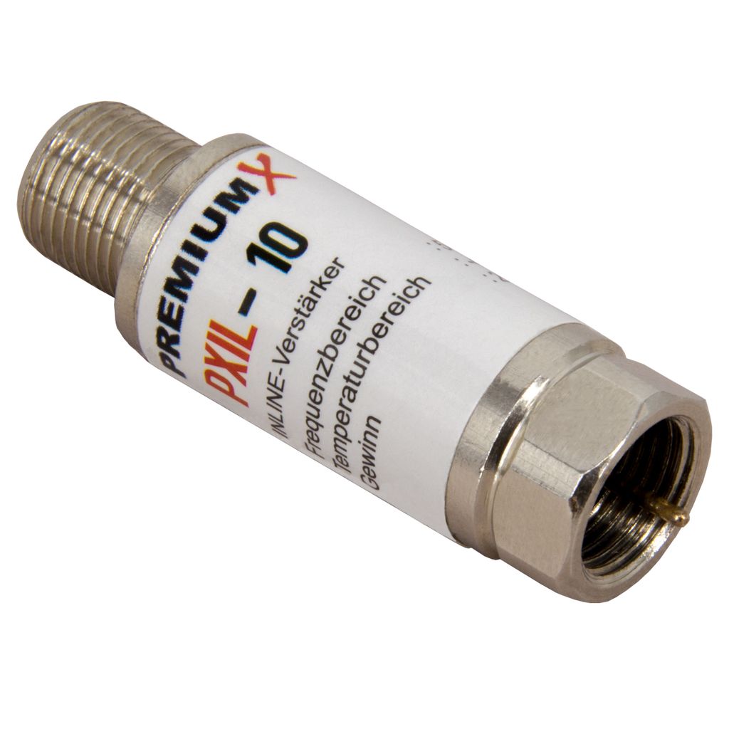 PremiumX PXIL-10 Inline Verstärker 20dB für SAT / DVB-T Leistungsverstärker