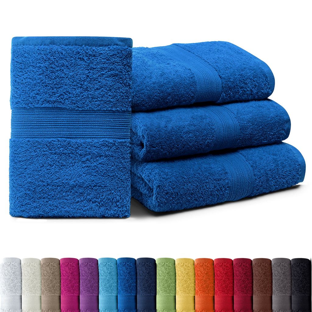 4er-Set ARIZONA Handtuch-Serie von AR Line – 100% Baumwolle, 500 g/m², 4er-Set Saunatücher XXL 100x200 cm, Royalblau