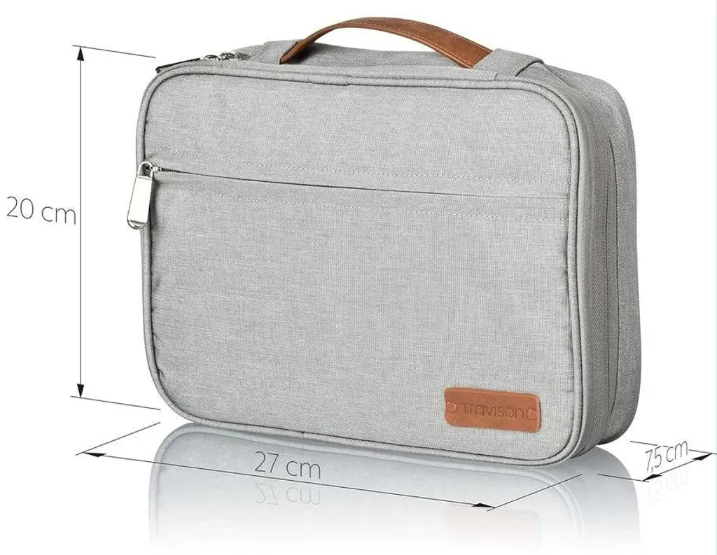 Organisateur électronique Travison gris clair - Sac de rangement câbles