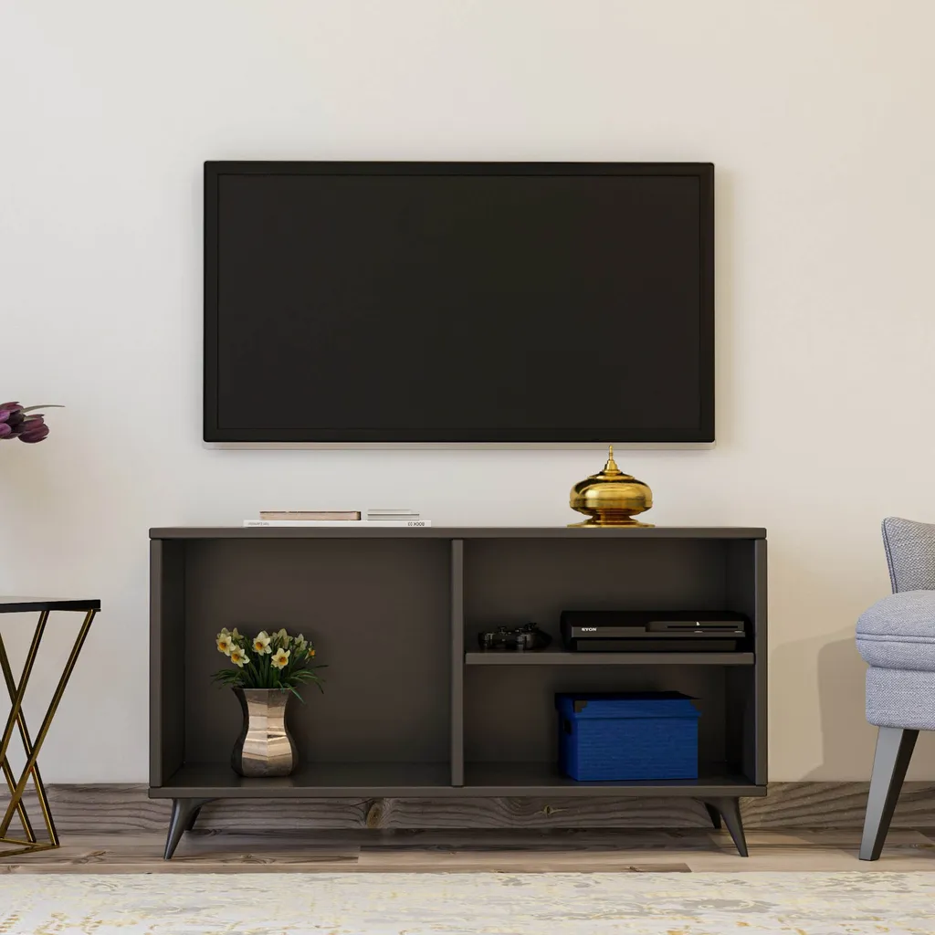 Mobile Porta TV Industrial Zisino Skye Decor Metallo Grigio Antracite