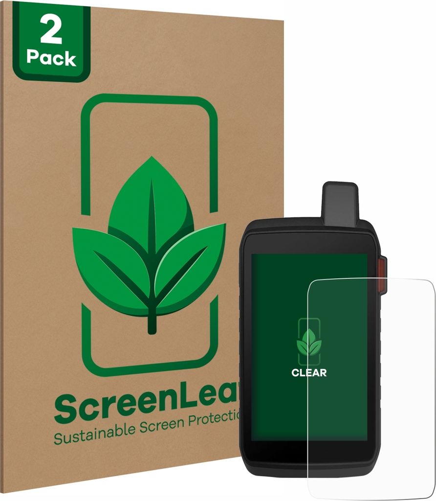 2x ScreenLeaf Schutzfolie für Garmin Montana 710i nachhaltiger Displayschutz Display Schutz Folie Klar Transparent