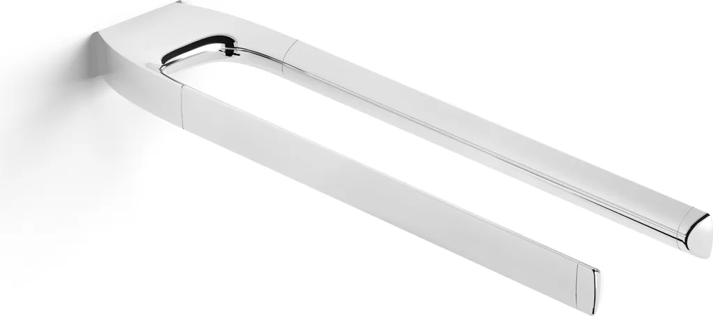 Porte-serviettes double barre 45 cm pour salle de bain - Gain de place